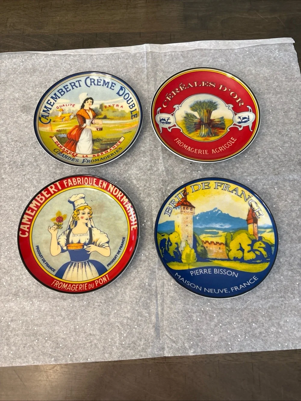Vintage PIER 1 IMPORTS Cheese Plates - Perfect for Charcuterie - Set Of Four